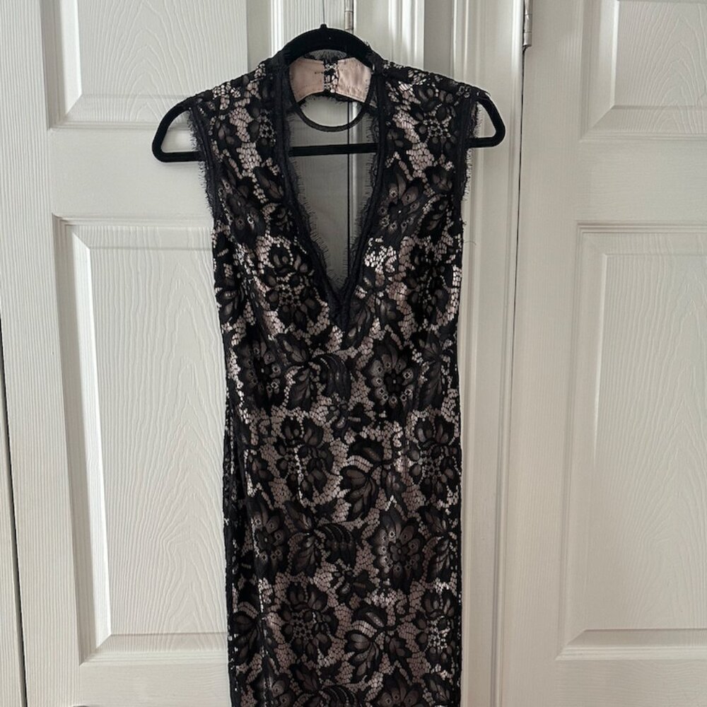Black and Tan lace dress